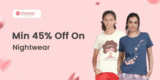 Min 45% Off On Nightwear